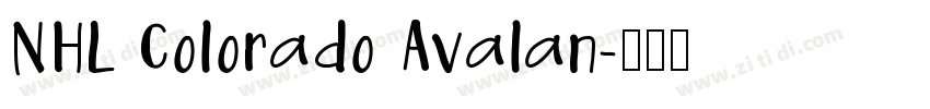 NHL Colorado Avalan字体转换